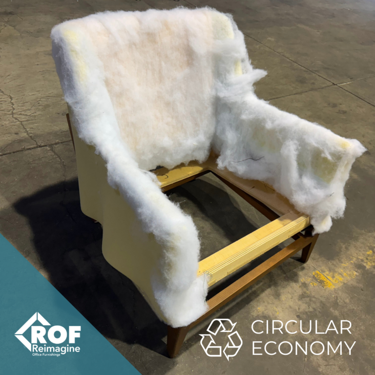 Chair is stripped to the foam.